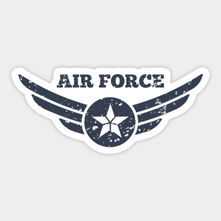 Air Force Vintage Insignia Star and Wings Sticker